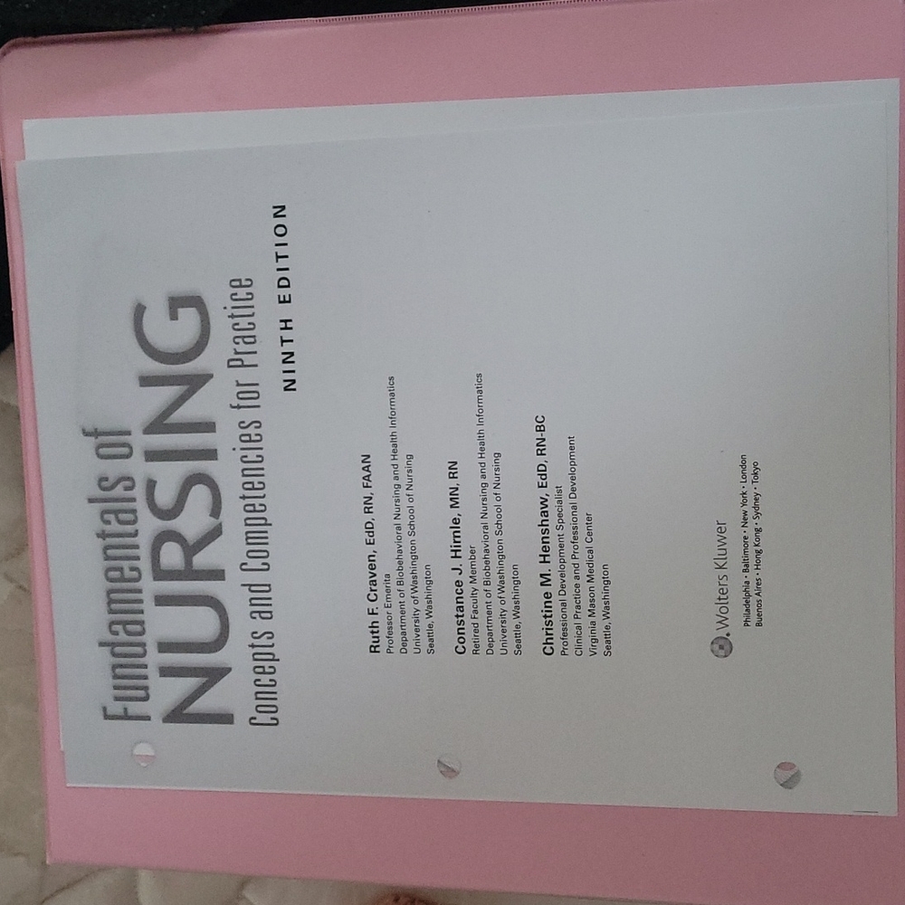 Fundamentals of Nursing Textbook